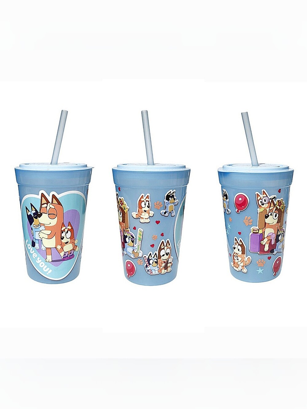 3/$20 Bluey Disney Blue Plastic Cup 16oz Kids